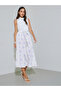 Floral A-Line Ankle-Length Skirt