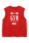 Gym Mode on Printed Relaxed Fit Sleeveless Sports T-Shirt