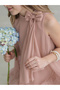 Girls Pink A-Line Knee-Length Ruffle Dress - 6