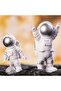3 Pcs Astronaut Figurines Cake Topper Outer Space Spaceman Action Figure Statue Tabletop Orn - 2
