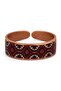 Multi-Colored Floral Pattern Thin Copper Ring, Hand-Embroidered Adjustable Model - 3