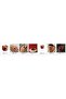 Burgundy Black Badge Thick Copper Ring, Hand-Embroidered Adjustable Model - 2