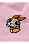 Pink Plain Casual Shorts with Powerpuff Girls Embroidery - 5