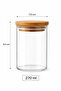 Nola – Set of 12 Borosilicate Spice Jars with Bamboo Lids 270 ml - 3