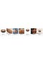 Turquoise cream mosaic thin copper ring, adjustable - 2