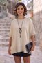 Cream Color Oversize Knitwear Blouse