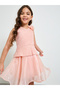 Girls Dark Pink A-Line Knee-Length Dress - 3
