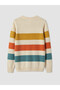 Esvab • Modern & Distinctive Zero Roba Collar Boys' Striped Knit Sweater - 4