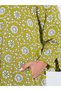 Women Green Floral Print A-Line Jalabiya - 3
