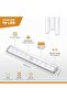 مجموعة من 4 أضواء استشعار الحركة من U HOOME، أضواء LED لاسلكية تحت الخزانة مقاس 7 بوصات، تعمل بالبطارية - 7