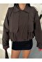 Women's Premium Double-Breasted Collar Button Detailed Short Trench Coat Jacket - 2