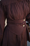 Women's Çima Detail High Collar Suit Bitter Brown - 5