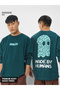 Men Oversized Graphic Long Sleeve T-Shirt