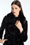 Fur Collar Pocket Detailed Coat 13929 - 4