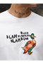 Men White Cotton Graphic Round Neck T-Shirt - 4