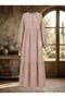 Buttoned Front, Ruffled Sleeves Muslin Dress 150 cm Anka262031 - 4