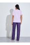 Multi-Color Slogan Print T-Shirt and All Over Floral Print Pants Pyjama Set - 6