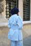 Women's Grass Green Detailed Collar Suit Baby Blue - 5