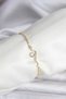 Snake Model Zircon Stone Gold Color Brass Waterway Women's Bracelet - 2