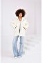 Women's Oversize Stand Collar Buttoned Pocket Short Cashmere Coat - 3