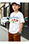Kids White Cotton Tomato Print Short Sleeve T-Shirt - 2