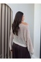 Boat Neck Openwork Knitwear Blouse - 5
