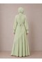 Verev Gathered Dupai Silk Dress 150 cm Anka262039 - 4