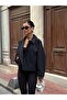 Belted Jacket with Collar and Buttons Trench Coat - 5