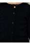 Girls Black Solid Button-Front Cardigan - 4