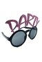 Mey Import ®   Party Written Glittery Pink Color Party Glasses 15X7 cm - 2