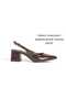 Spoked Brown Shoes with Open Toe and Open Back, 5 cm Coated Heel, New Season - 2
