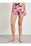 Dark Pink Crown Print Cami and Shorts Pajama Set - 4