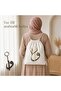 Vav Elif Printed Drawstring Backpack Hajj and Umrah Travel Bag 40X45 cm 180 Gr Thick Fabric Daily Use