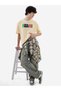 Men Cream Oversized Graphic T-Shirt with Peace Embroidery - 3
