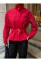 Studded Belted Zippered Trench Jacket