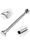 Shower Curtain Rod, Adjustable Tension Spring, Shower Curtain Rod Tension, Telescopic Curtain Pole Stainless Steel Extendable Clothes Rail Extendable Pole, No Drilling