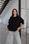 Black Lana Basic Sweatshirt - 2