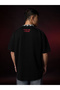 Men Black Graphic Daredevil Print Oversized T-Shirt - 5