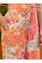 Orange Floral Viscose Co-ord Set with Mandarin Collar and Trousers - 5