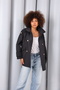 Women's Oversize Short Trench Coat Stand Collar Buttoned Pocket Trench Coat - 2