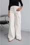 Ecru Cargo Pocket Wide Leg Jeans - 2