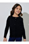 Girls Black Solid Button-Front Cardigan - 3