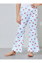 Girls White Cherry Print T-Shirt and Light Blue Pants Pyjama Set - 4