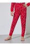 Girls Red All Over Print Sweatshirt and Cuffed Pants Pyjama Set - 5