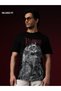 Men Black Batman Graphic Print Relaxed Fit T-Shirt