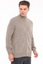 Mink Men's 80% Wool 20% Acrylic Plain Knit Pocketed Full Zipper Stand Collar Knitwear Cardigan Trist-5366 - 3