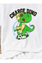 Boys White Charge Dino Graphic T-Shirt - 4