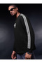 Men Black Superman Graphic Oversized Long Sleeve T-Shirt - 3