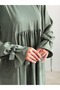 Oversize Hijab Dubai Silk Dress with Sleeve Ties 150 cm Anka262001 - 4