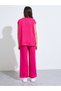 Teen Girls Pink Cap Sleeves T-Shirt and Side Striped Joggers Set - 6